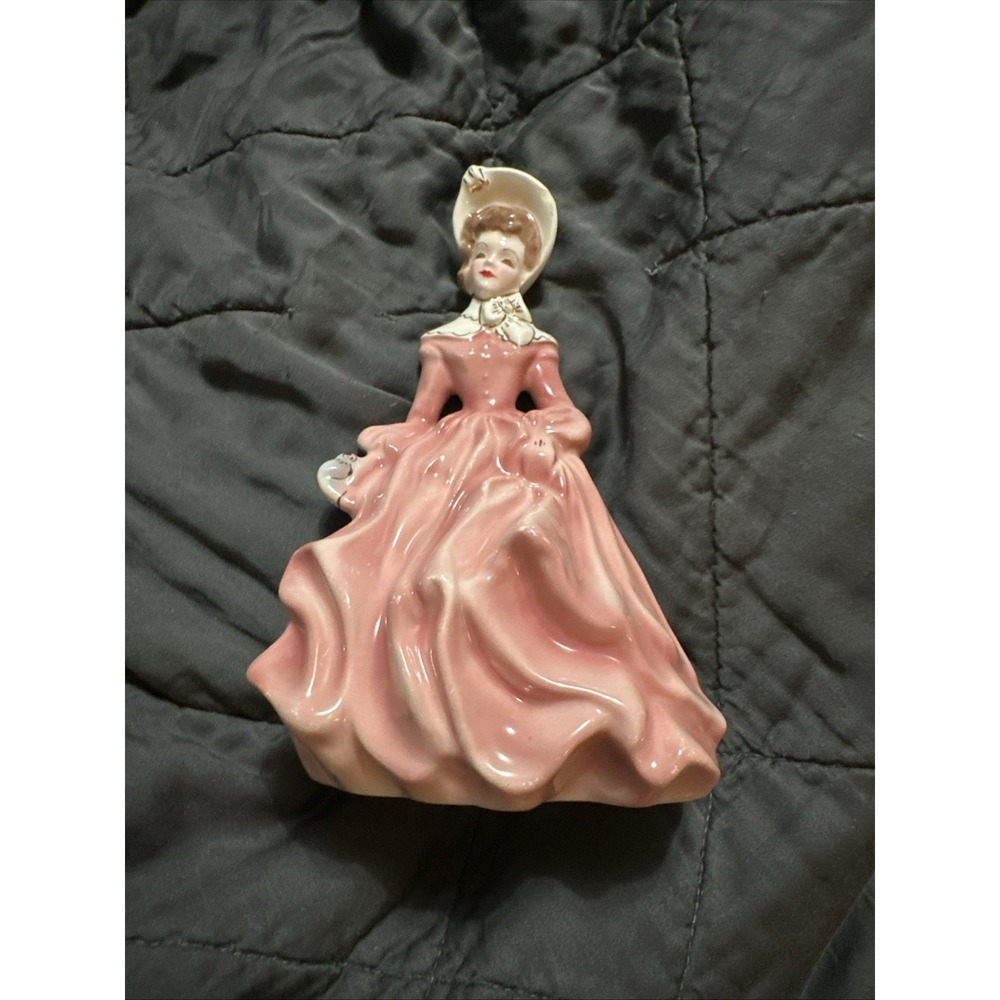 Vintage Pasadena California Florence Ceramics Figurine "Grace" Model Pink Dress